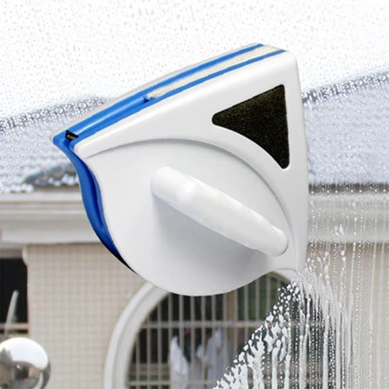 Magnetic Window Cleaner Double Side Glass Wiper Adjustable Magnetic Glider Washing Brush Tools Glass Washing Cleaning Tool Brush 3-8Mm Thickness Suit Glazed Windows with 3-8Mm Thickness
