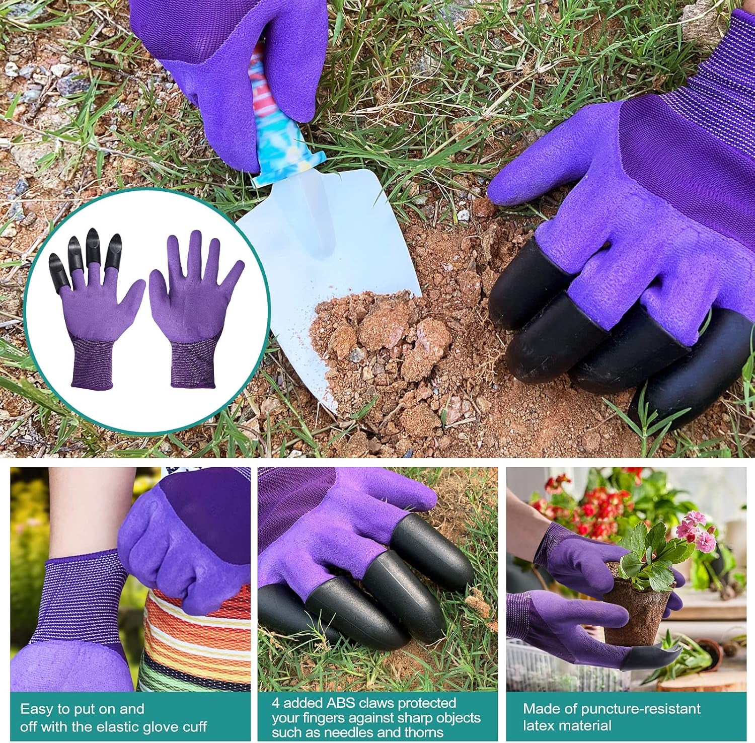 Garden Tool Set, Stainless Steel Heavy Duty Gardening Tools 30 PCS W/Floral Print, Trowel Rake Weeder Pruner Shears Sprayer Digging Claw Gloves, Ideal Gardening Set for Women