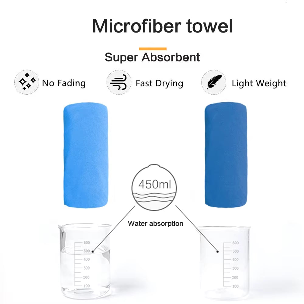 Microfiber Towels for Travel Sport Fast Drying Super Absorbent Bath Beach Towel Ultra Soft Lightweight Yoga Swimming Gym Towel