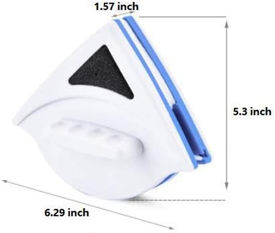 Magnetic Window Cleaner Double Side Glass Wiper Adjustable Magnetic Glider Washing Brush Tools Glass Washing Cleaning Tool Brush 3-8Mm Thickness Suit Glazed Windows with 3-8Mm Thickness